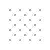 Diagonal dot grid with center dots added