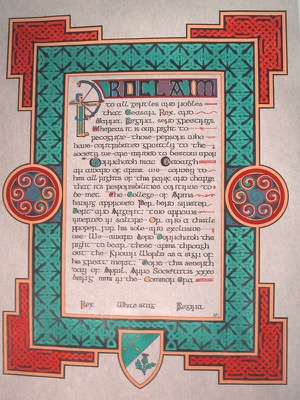 Final Award of Arms for Donnchadh mac Ceadaigh