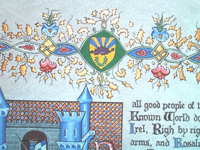 Detail of top border