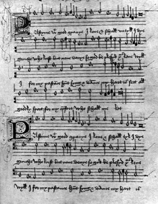 Original music sheet from Henry VIII